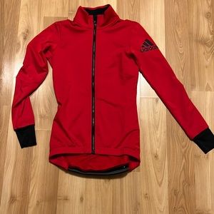 Women’s XS Cycling Light Coat Jersey Bicycle Track Jacket Red